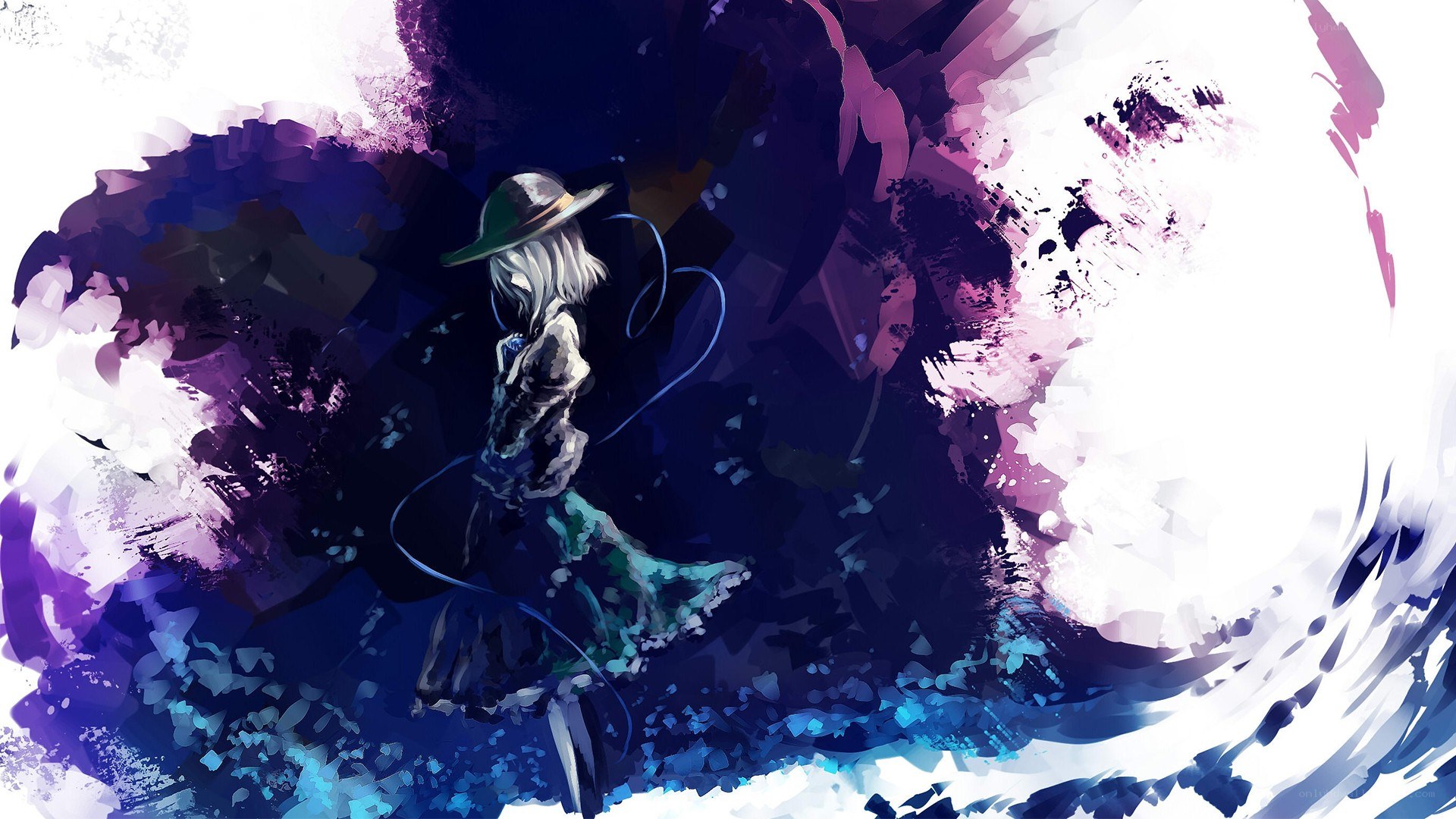 anime character in a storm