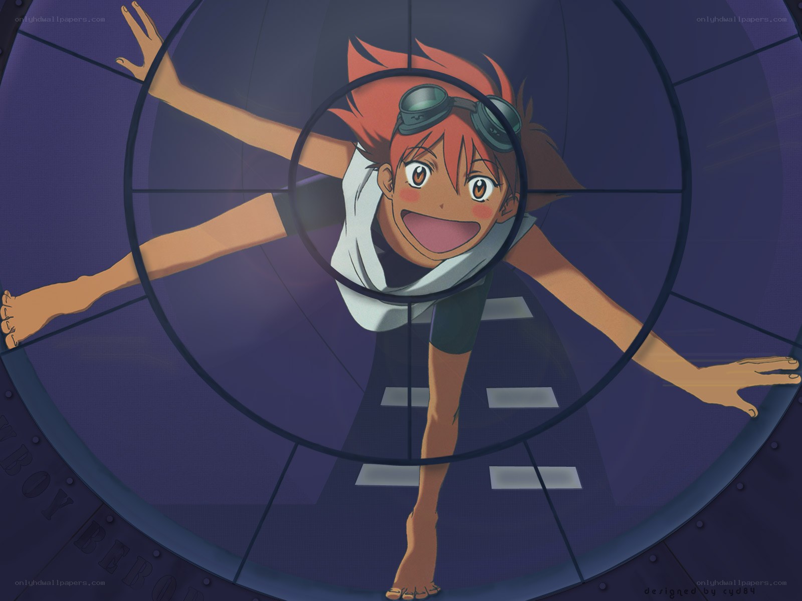 anime character in a tunnel