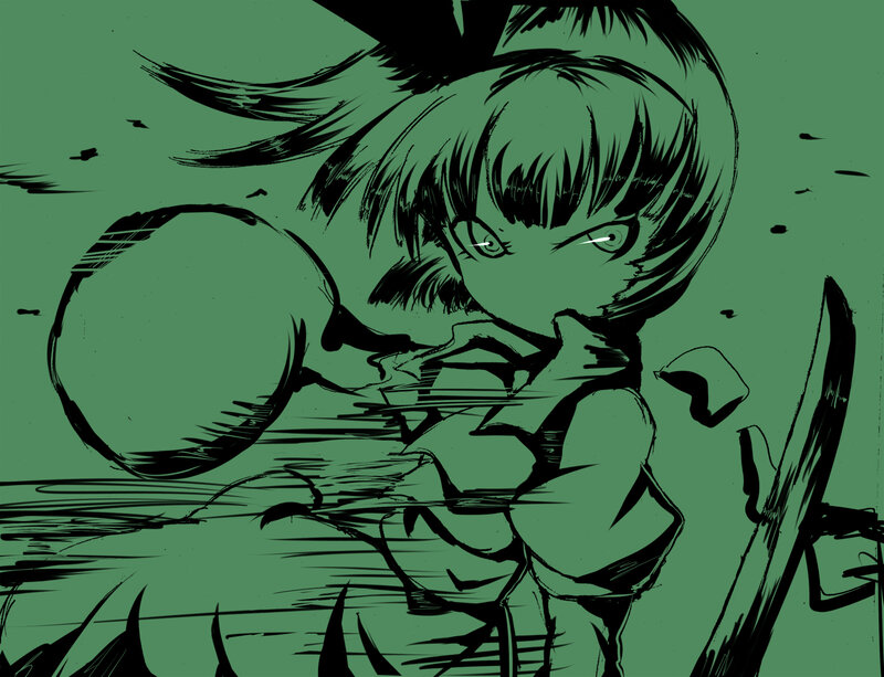 anime character in action