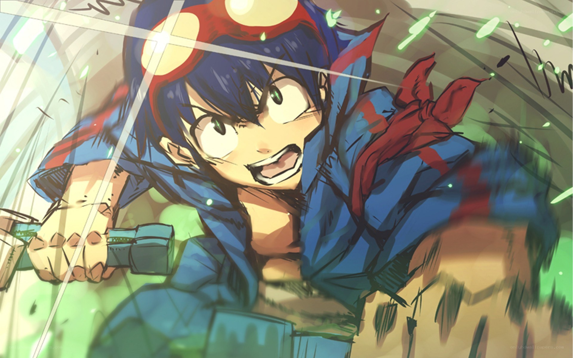 anime character in action