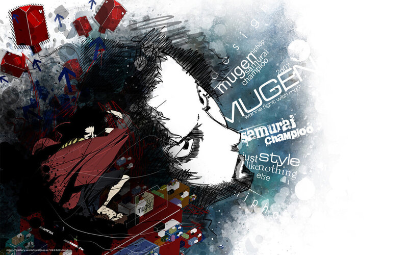 Anime Character in Action — Black, Dramatic, Digital Art, Text, Red Cubes