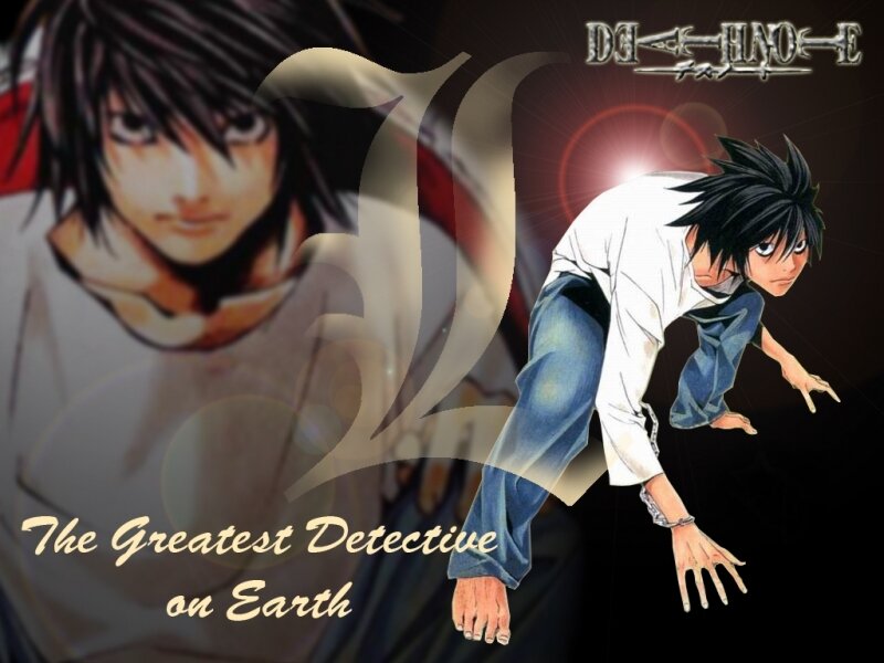 Anime Character in Action — Black, Dramatic, Manga, Text