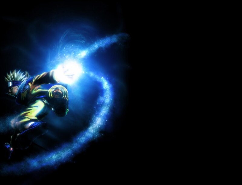 Anime Character in Action — Black, Dramatic, Night