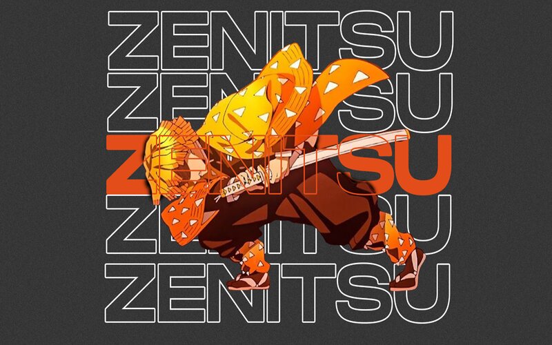 Anime Character in Action — Black, Dynamic, Sword, Text
