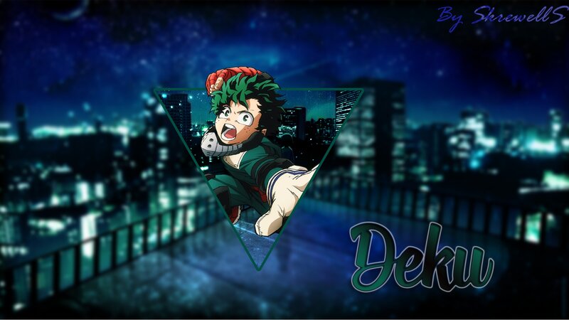Anime Character in Action — Blue, Dramatic, Night, Digital Art