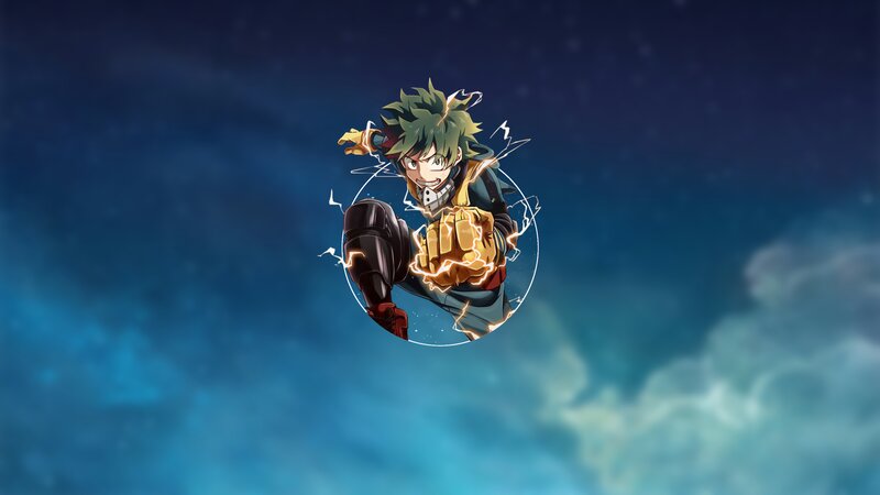 Anime Character in Action — Blue, Dramatic, Night