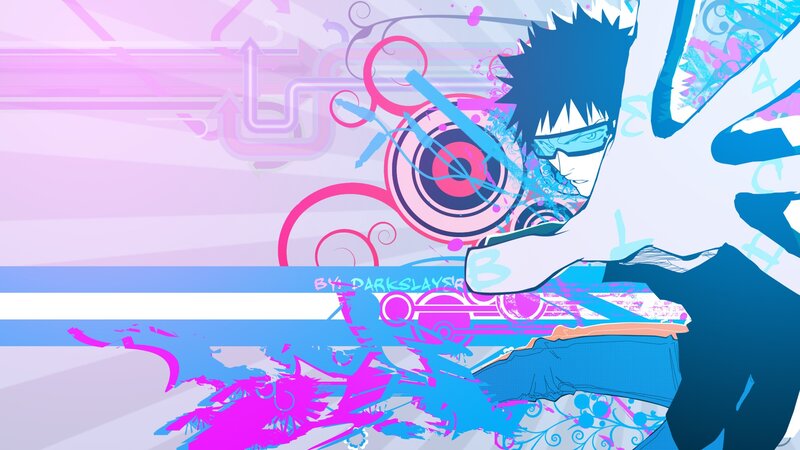 Anime Character in Action — Blue, Dynamic, Energetic, Digital Art