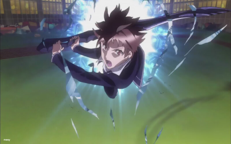 Anime Character in Action — Green, Dramatic, Sword
