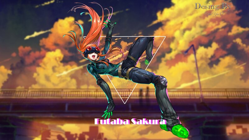 Anime Character in Action — Orange, Dramatic, Sunset