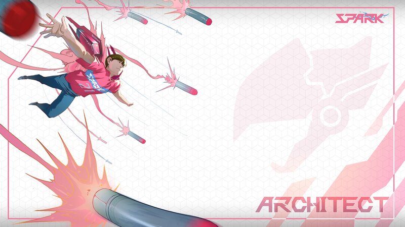 Anime Character in Action — Pink, Dynamic, Energetic