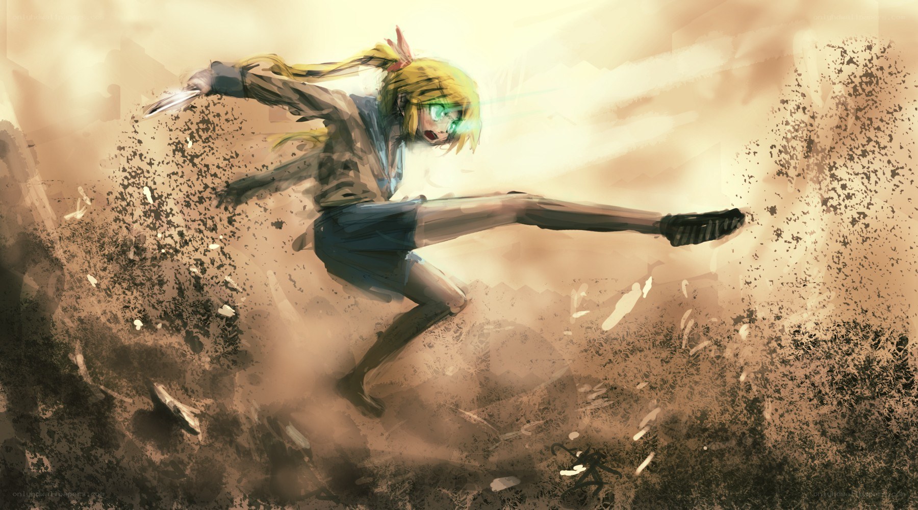 anime character in action pose