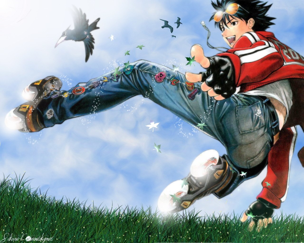 anime character in action pose
