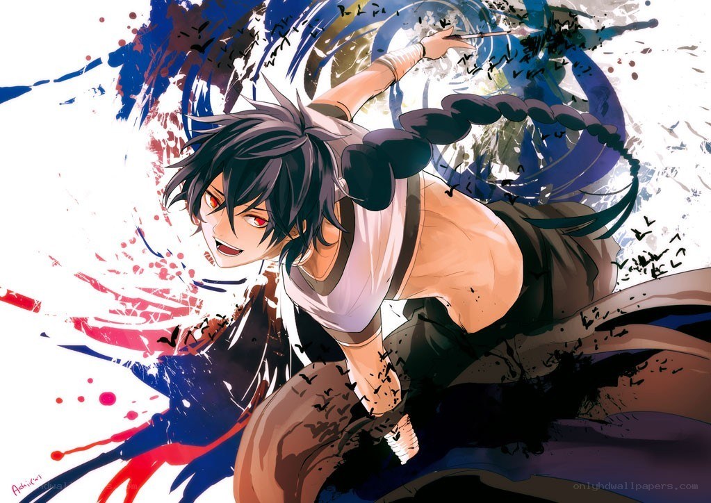 anime character in action pose
