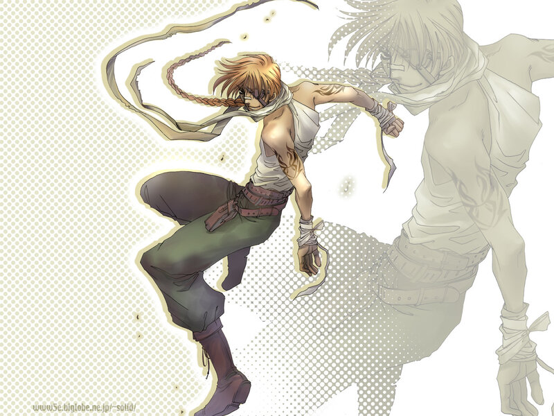 anime character in action pose