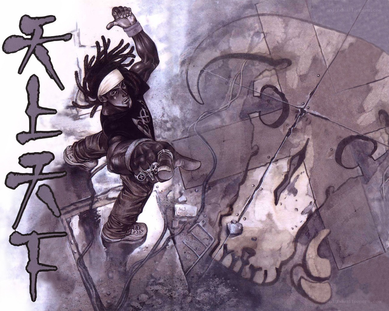 anime character in action pose
