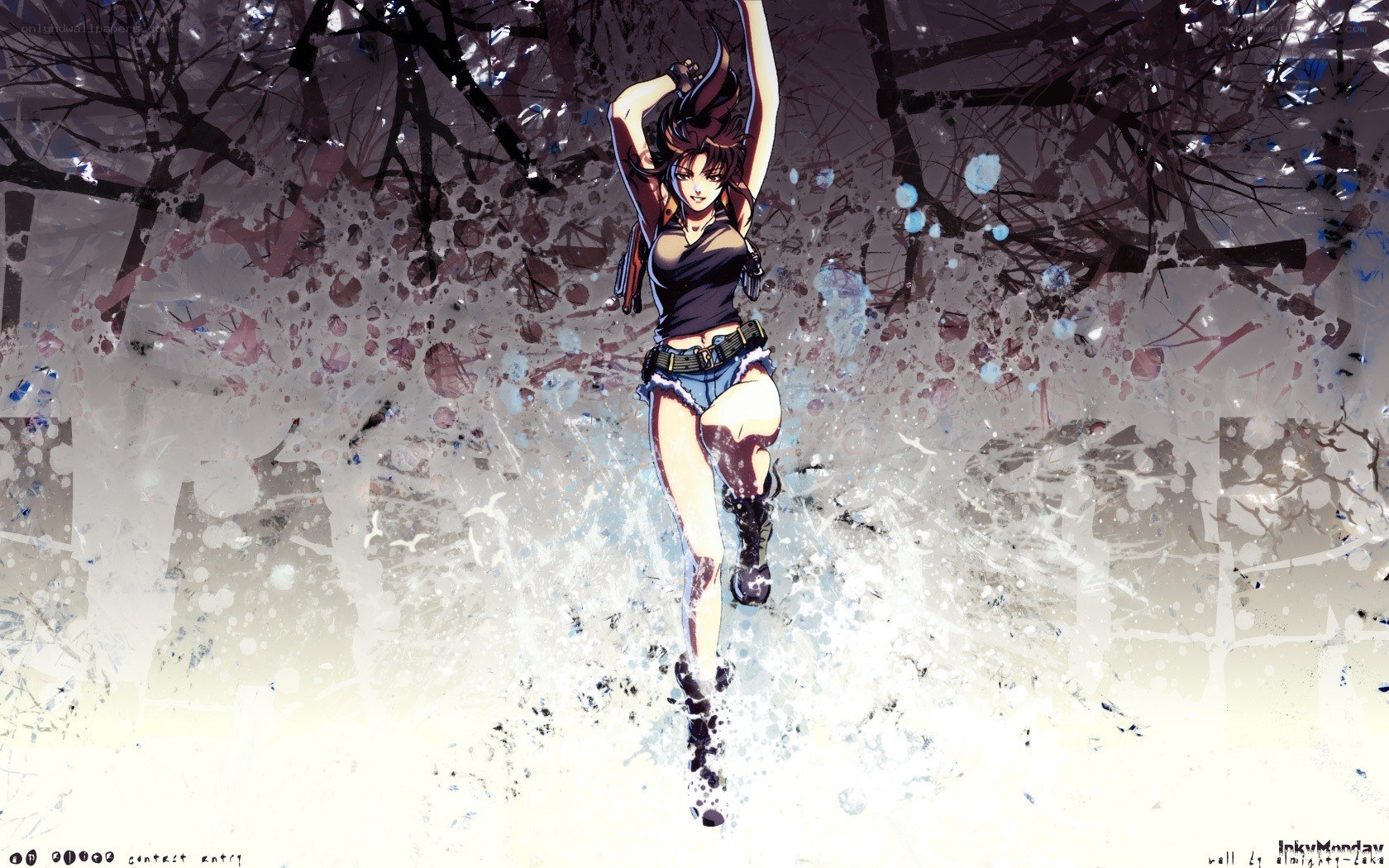 anime character in action pose