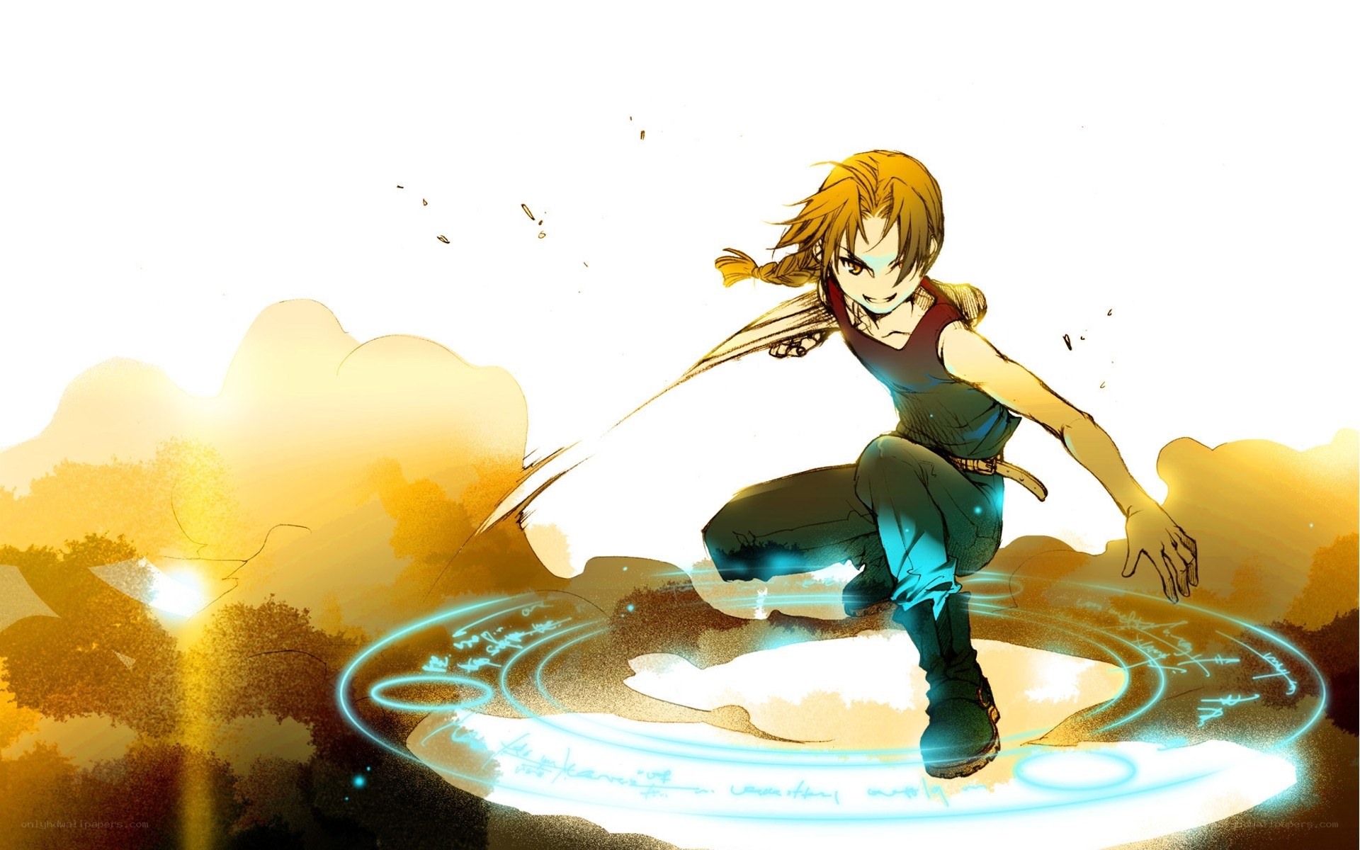 anime character in action pose