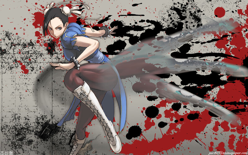 Anime Character in Action Pose — Red