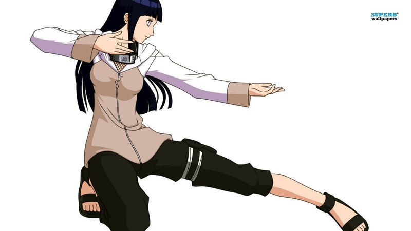 Anime Character in Action Pose — White