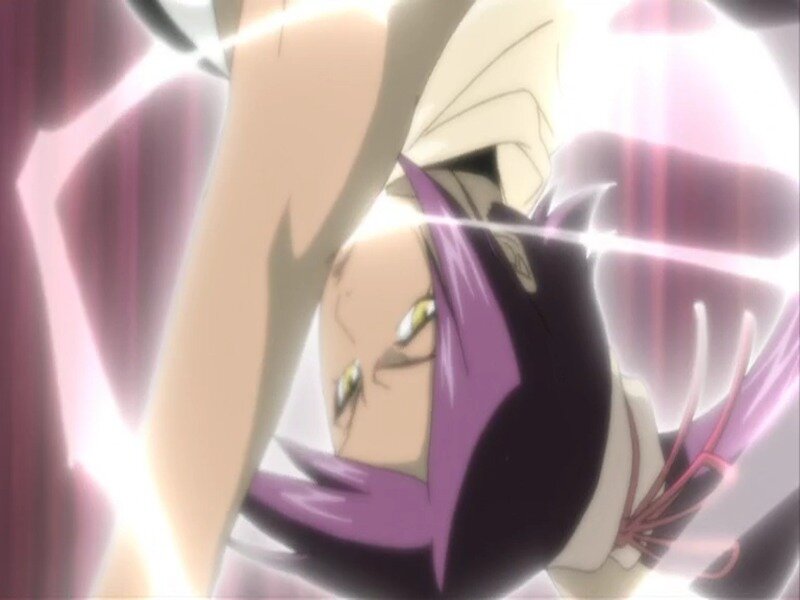 Anime Character in Action — Purple, Dramatic, Purple Hair