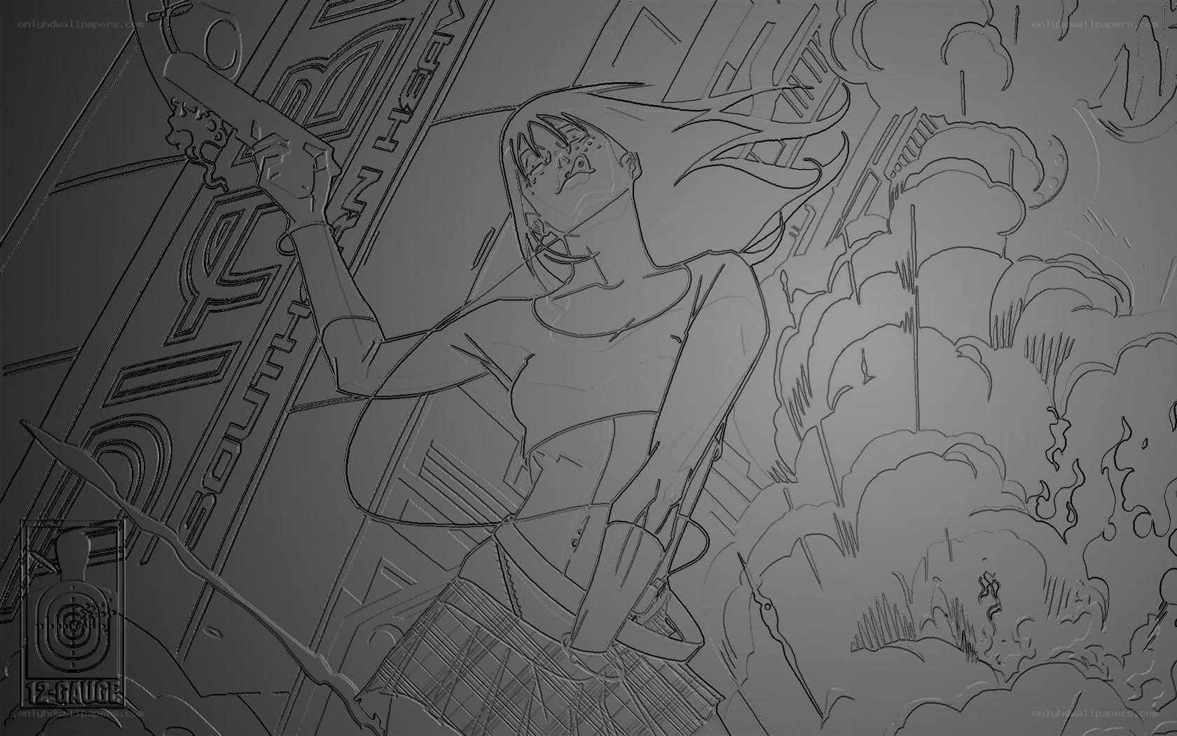 anime character in action scene