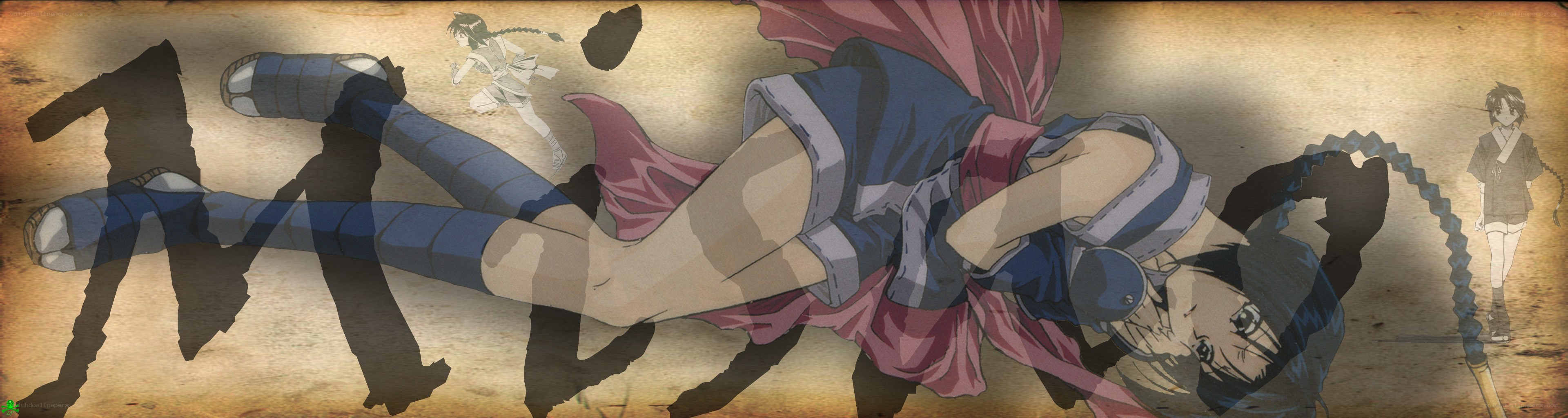 anime character in action scene
