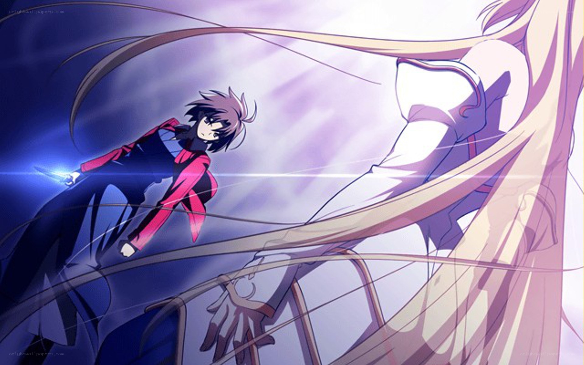 anime character in action scene
