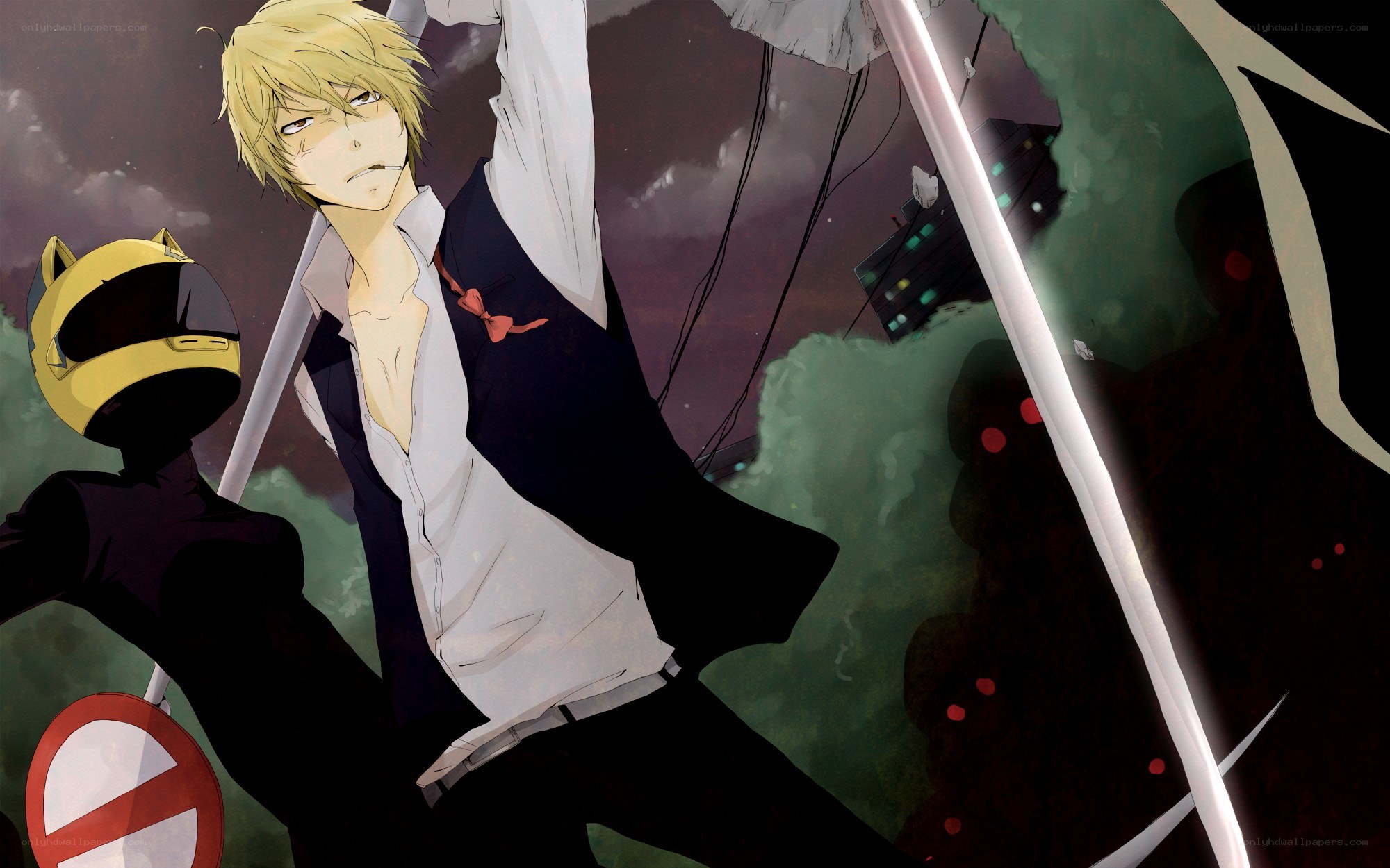 anime character in action scene