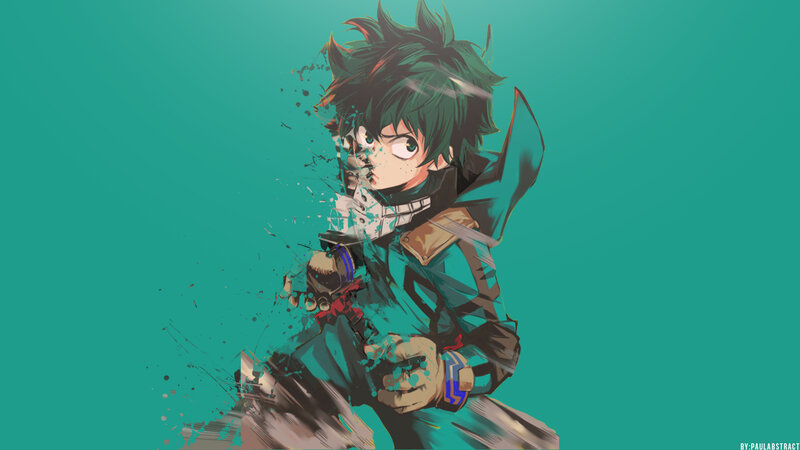 Anime Character in Action — Teal, Dynamic