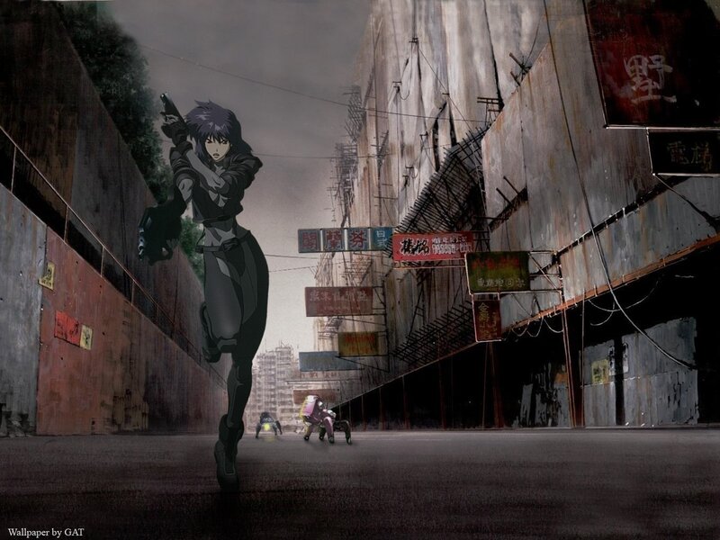 Anime Character in Alley — Gray
