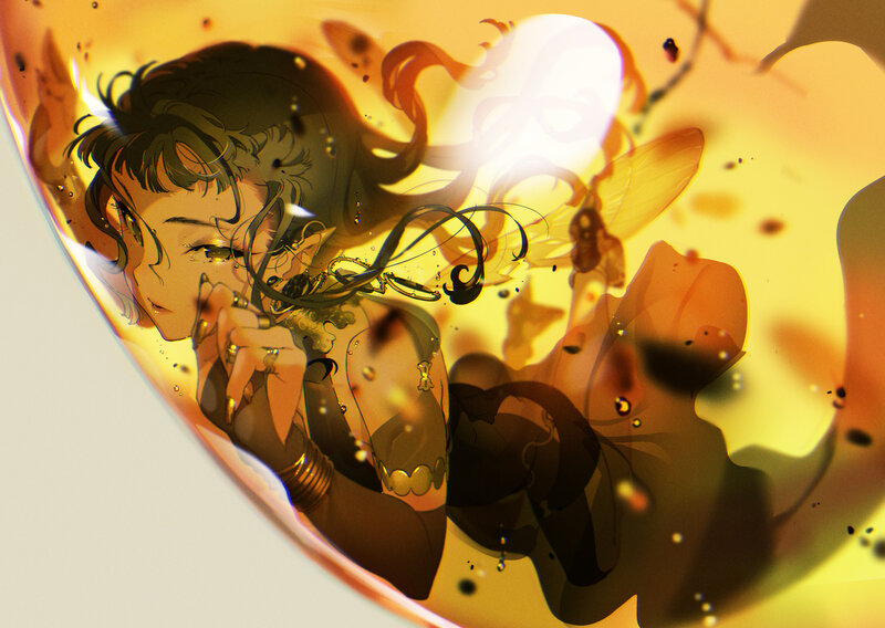 Anime Character in Amber