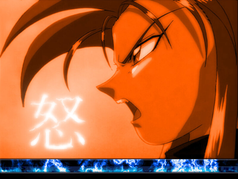 anime character in anger