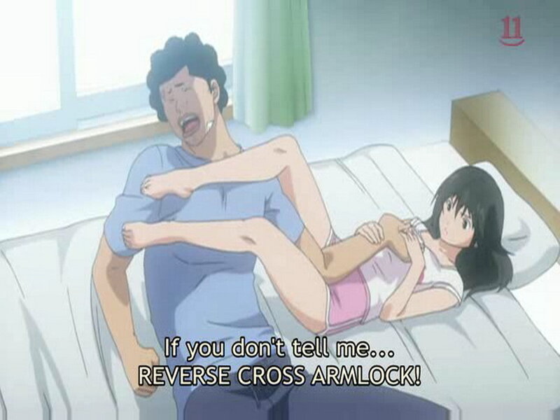 Anime character in armlock