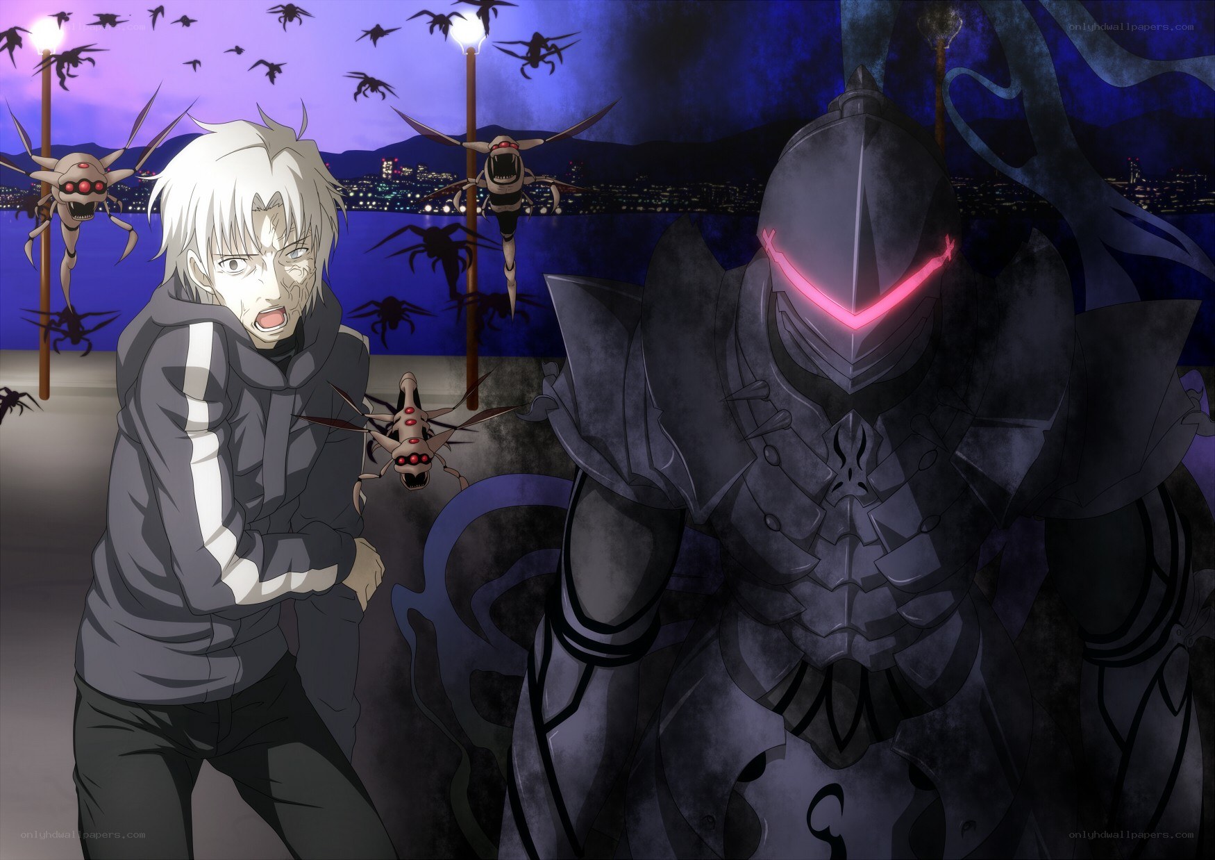 Anime character in armor