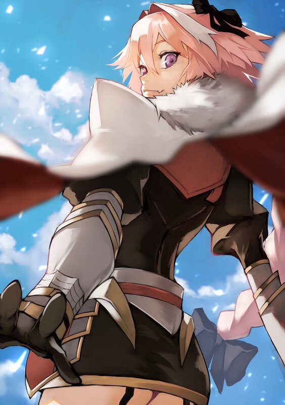Anime Character in Armor — Blue, Dramatic, Afternoon