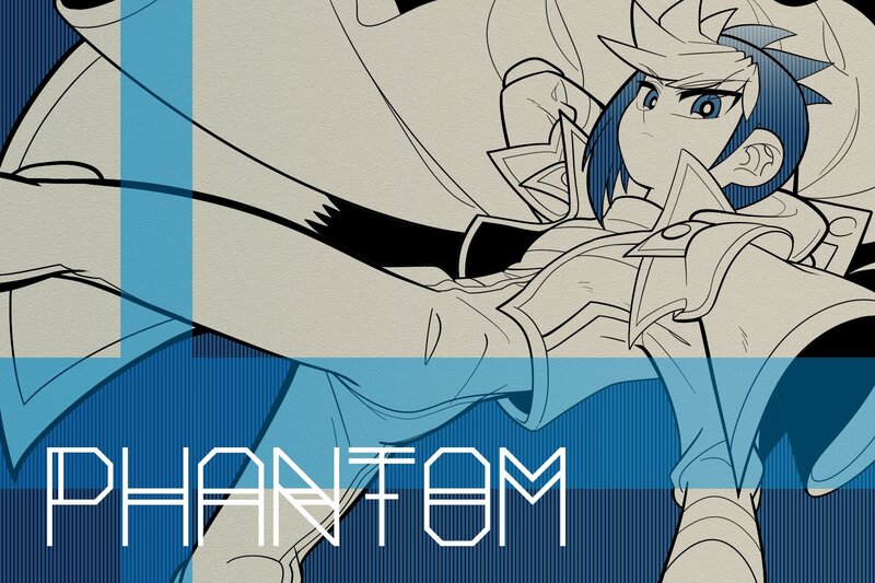 Anime Character in Armor — Blue, Dramatic, Manga, Blue Hair