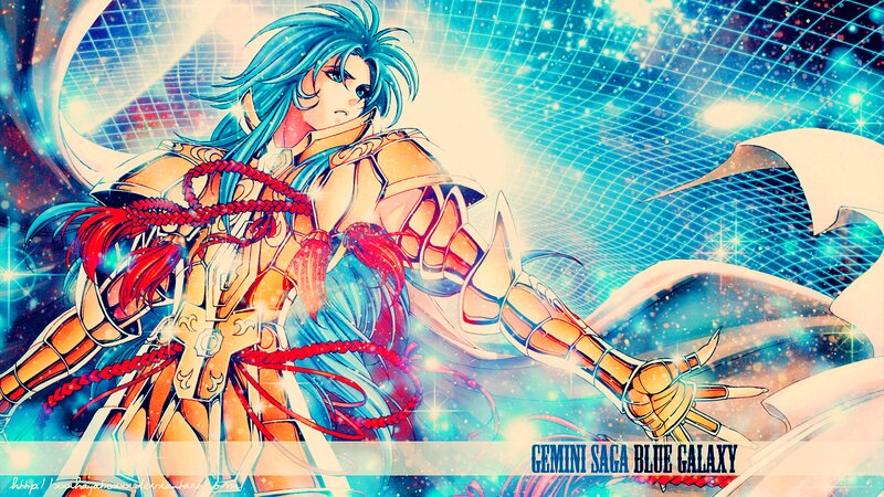 Anime Character in Armor — Blue, Dramatic, Manga