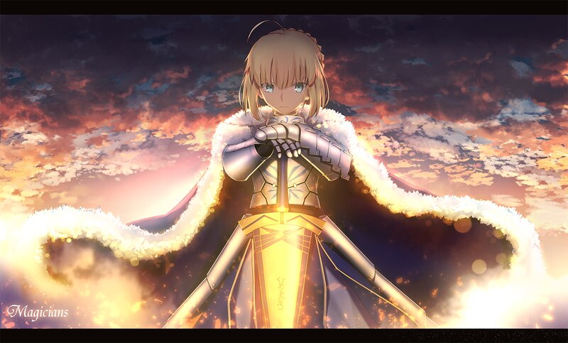 Anime Character in Armor — Gold, Dramatic