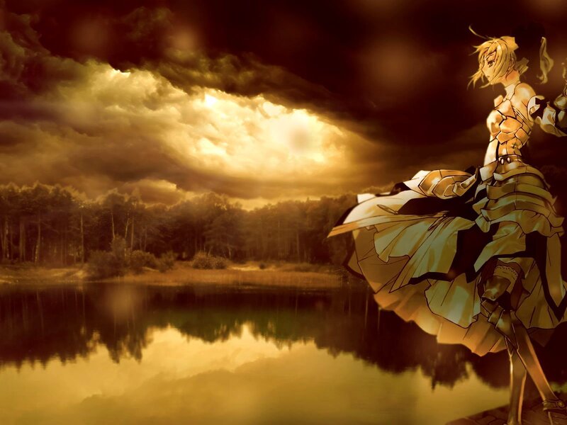 Anime Character in Armor — Gold