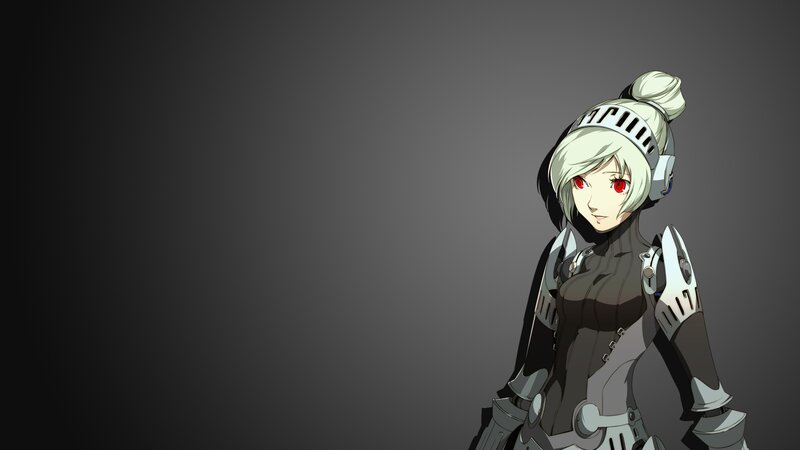 Anime Character in Armor — Gray, Serious