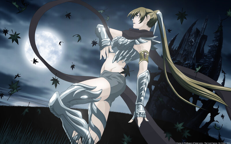 Anime Character in Armor — Gray