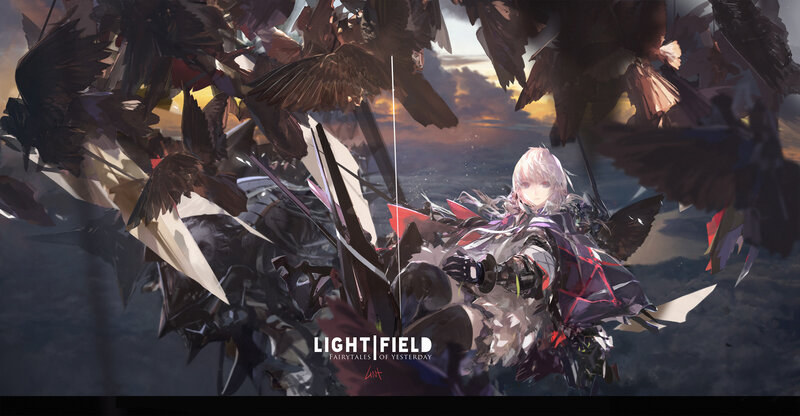 Anime Character in Armor — Purple, Dramatic, Sunset