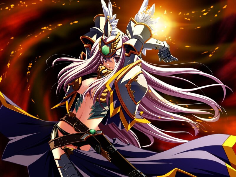 Anime Character in Armor — Purple