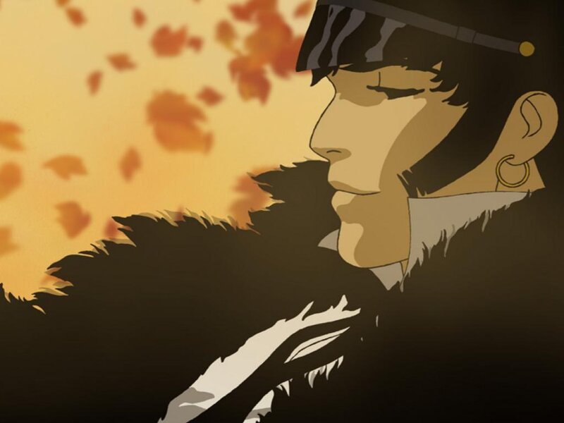 anime character in autumn