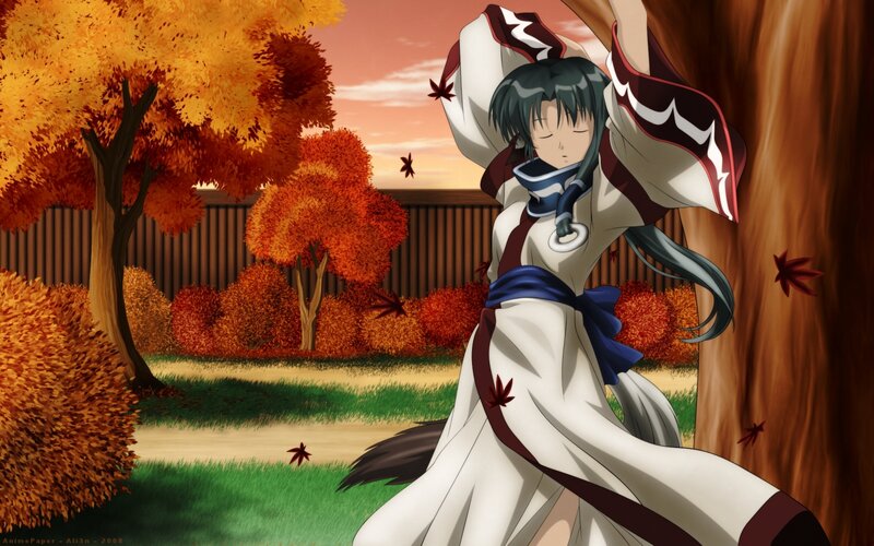 Anime Character in Autumn — Orange