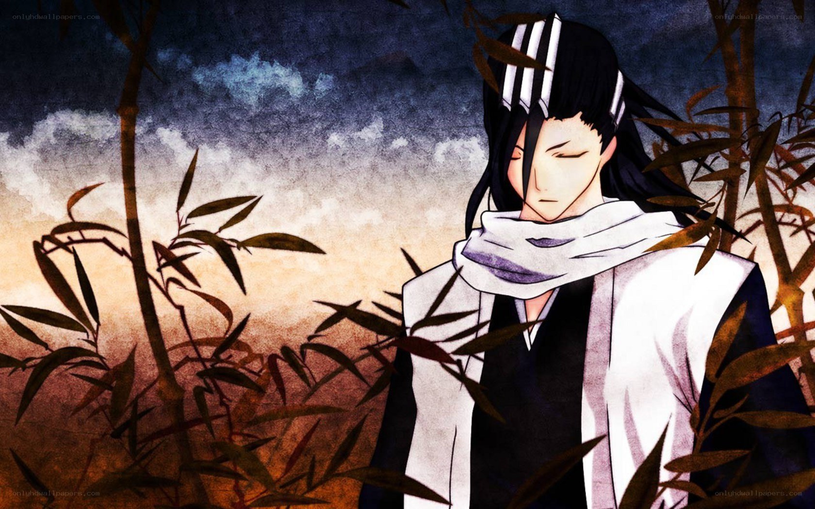 anime character in bamboo forest