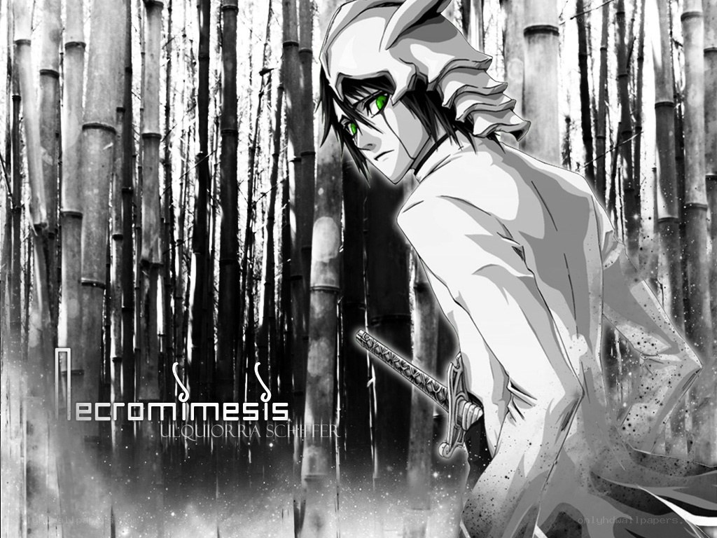 Anime character in bamboo forest