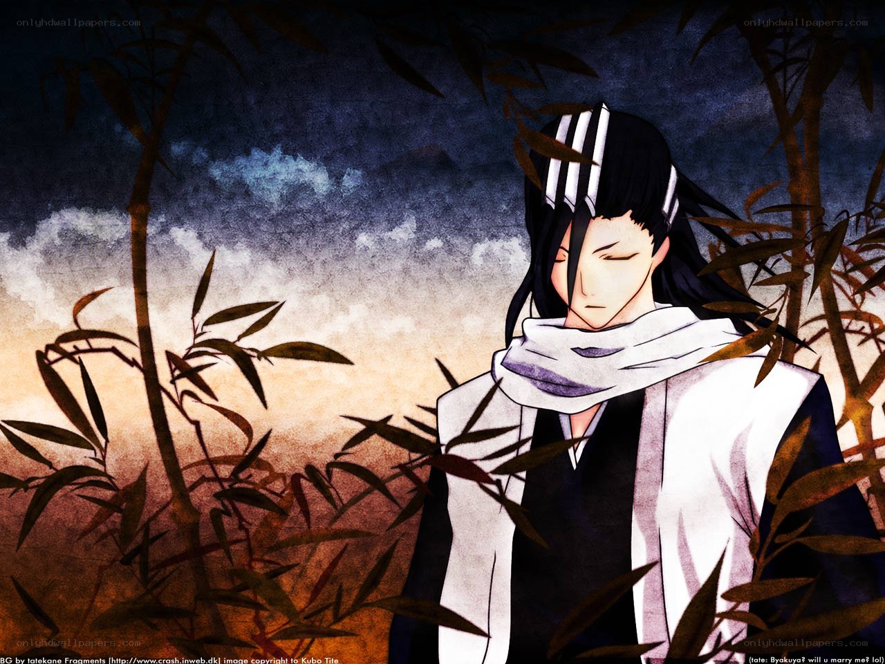 anime character in bamboo grove
