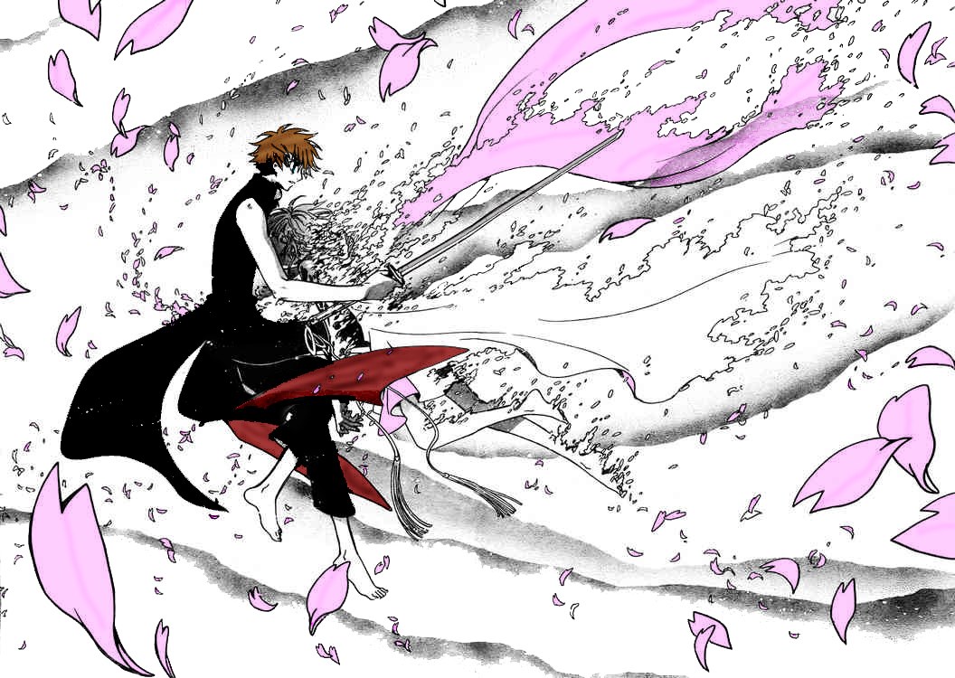 Anime character in battle