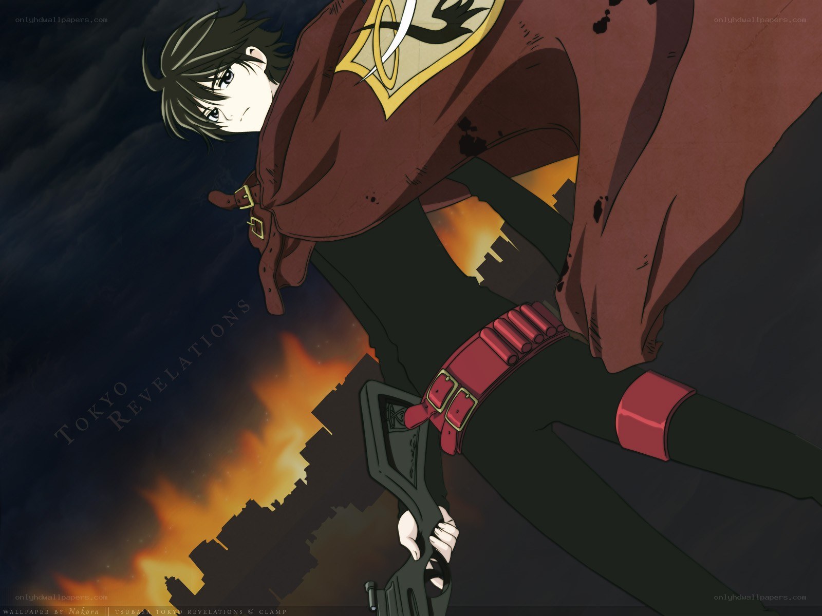 Anime character in battle